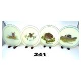 (4)  FENTON MOTHER'S DAY PLATES W/STANDS