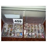 LOT OF COSTUME JEWELRY (2 PLASTIC BOXES)
