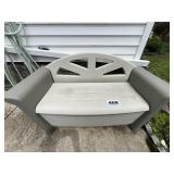 RUBBERMAID BENCH AND CONTENTS