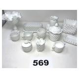 LOT OF WHITE HOBNAIL