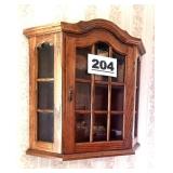 SMALLER SIZE OAK HANGING CURIO