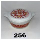 PYREX FRIENDSHIP PATTERN CASSEROLE DISH & LID