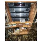 SONY AM/FM CASSETTE/CD STEREO W/CABINET NO SPKRS