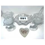 LOT OF CLEAR GLASSWARE