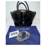 DOONEY & BOURKE BLACK PURSE W/STRAP & BAG