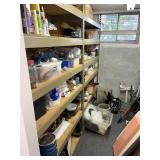 CONTENTS OF LAWN AND GARDENING SHELVING UNIT