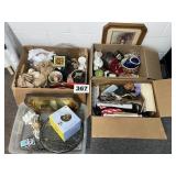 (4) BOXES OF MISC EVERYTHING DECOR & MORE!!