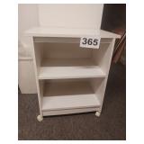 WHITE MICROWAVE CART ON WHEELS