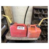 (2) PLASTIC GAS CANS