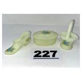 FENTON GLASS CUSTARD BASKET & MORE