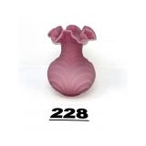 FENTON PINK SATIN GLASS VASE