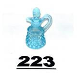 FENTON BLUE OPALESCENT CRUET