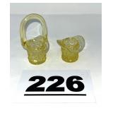 DAISY & BUTTON PATTERN GLASS PIECES