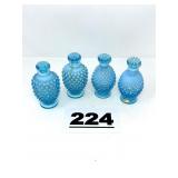 FENTON BLUE OPALESCANT PERFUME BOTTLES