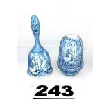 FENTON BLUE NATIVITY SET 2 PCS