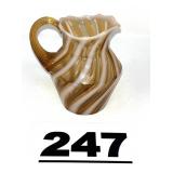 FENTON AUTUMN GOLD SPIRAL OPTIC PITCHER