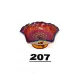 FENTON DRAPE & TIE PATTERN FOOTED BOWL