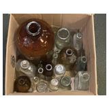 Medicine Glass Bottle Lot: 19 items: BROWN AMBER
