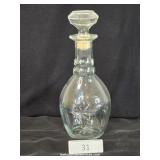 Star Pattern Glass Stoppered Decanter