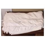 Full-Size Cotton Fringe Blanket