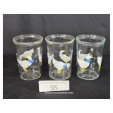 Three Goose Jam-Jelly Jar Glasses