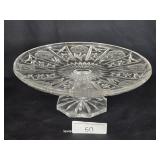 Rose Pattern Footed Glass Cake - Pie Plate