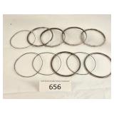 Rolled & Flat Costume Jewelry Bangle Bracelets