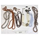 Selection of Costume Jewelry Beaded Necklaces