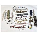 Mixed Lot Beaded & Charm Costume Jewelry Bracelets