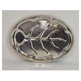 Large Decorative Metal Turkey Carving Platter