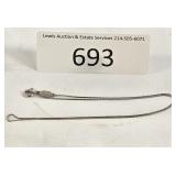 14k White Gold Necklace Total Weight 1.4g