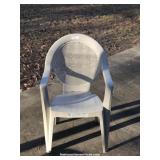 White Plastic Lawn Chair