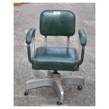 Old School Upholstered Steel Body Office Chair