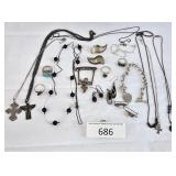 Sterling Silver Jewelry Pieces 147.3g Total Weight