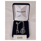 Montana Silversmiths Rhodium Plate Teardrop Cross