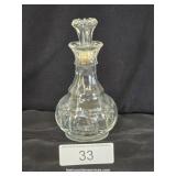 Unmarked Fancy Glass Decanter & Stopper