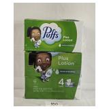 Three Unopened Boxes of Puff Tissue Plus Lotion