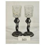 Metal & Glass Votive Candle Holders