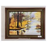 Original Oil Painting - Stream In The Fall