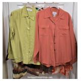 Ladies Long Sleeve Buttondown Tops