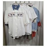 Ladies Short Sleeve Buttondown Tops