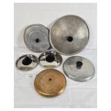 Mixed Lot Six Orphaned Metal Pot Lids