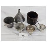 Metal Kitchen Measuring Cups Funnel Sifter