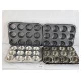 Four 12-Cup Muffin Pans