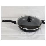 Unmarked Large 12" Frying Pan & Lid