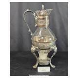 Glass Stainless & Silver Plate Coffee Server