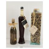 Three Bottles Kitchen Decor