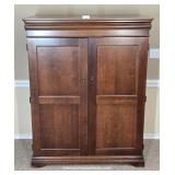 Riverside Wood Veneer Armoire Computer Desk System