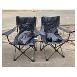 Two Black Folding Chairs w/ Bags
