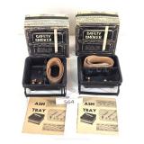 Two Vintage Tandy Safety Smoker Ash Tray Kits